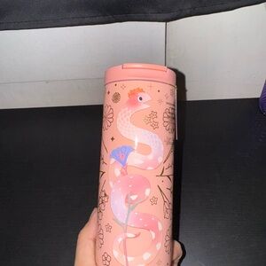 Starbucks 2025 year of the snake 
Pink Design Hot Tumbler